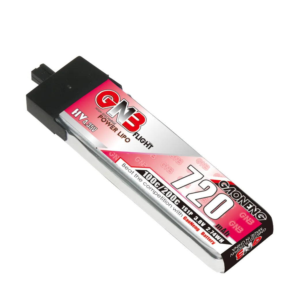 GAONENG GNB LiHV 1S 3.8V 720mAh 100C A30 Plastic Head LiPo Battery - Image 4