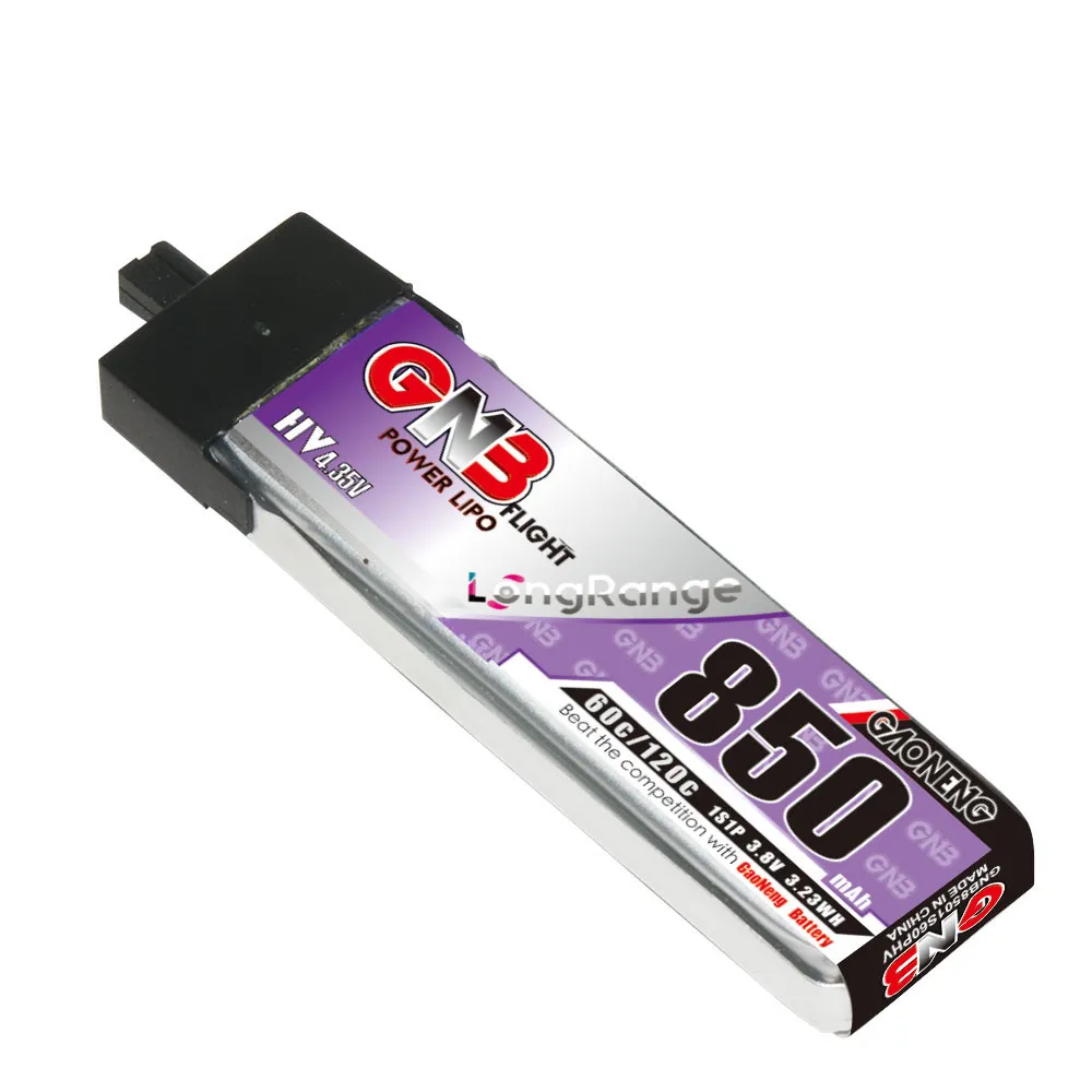 GAONENG GNB LiHV 1S 3.8V 850mAh 60C A30 Plastic Head LiPo Battery - Image 2