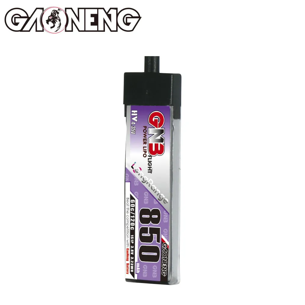 GAONENG GNB LiHV 1S 3.8V 850mAh 60C A30 Plastic Head LiPo Battery
