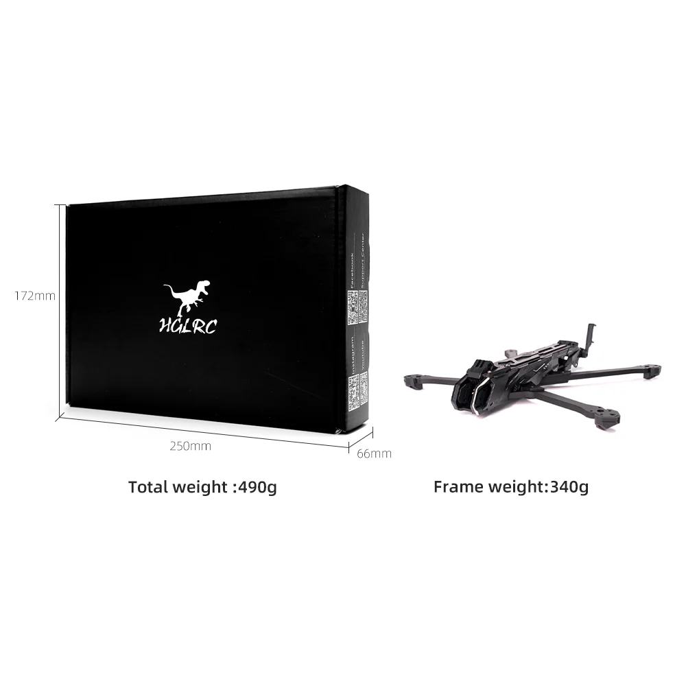 HGLRC Nblade Pro 7 inch Freestyle Cinematic FPV Frame - Image 6